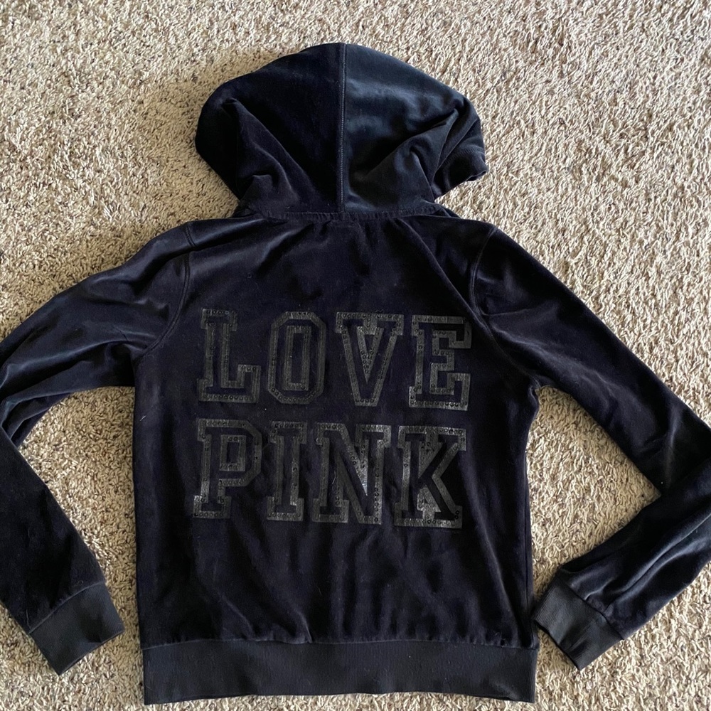 PINK Velour Zip Up
